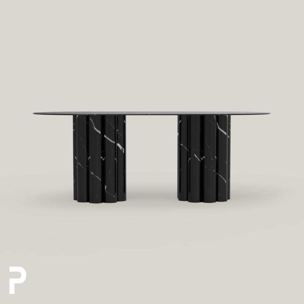 Mateo RHYTHM Siyah Mermer Masa