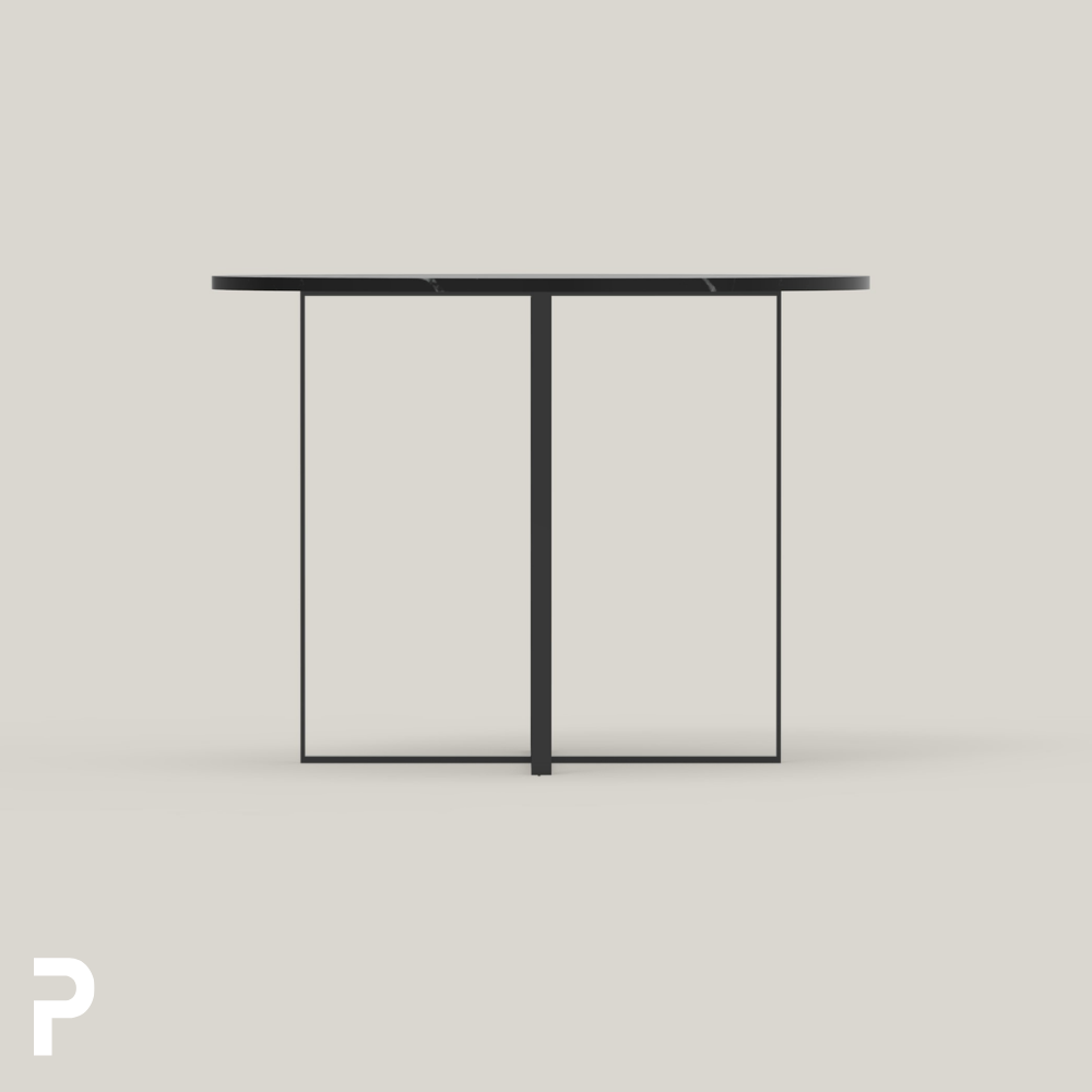 BASIC Circle Siyah TLEG Siyah Mermer Masa