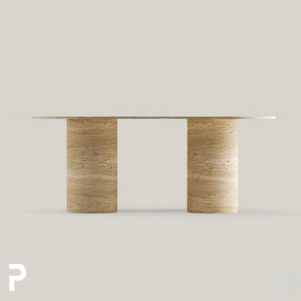 Mateo CYLINDER Traverten Masa