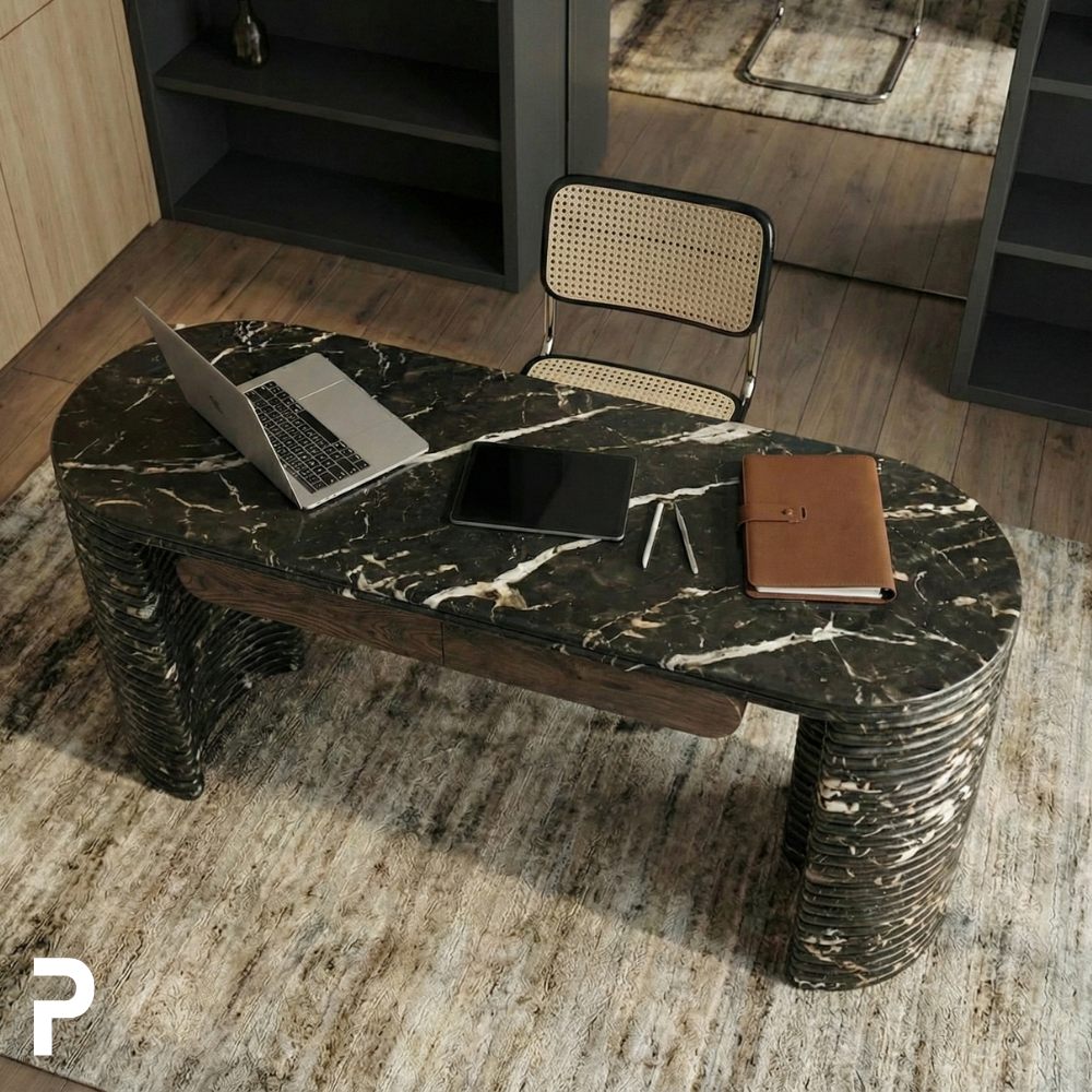 Alexander Black Ripple Desk Çalışma Masası