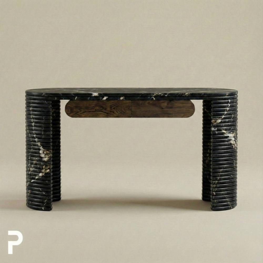 Alexander Black Ripple Desk Çalışma Masası