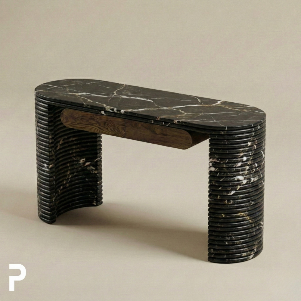 Alexander Black Ripple Desk Çalışma Masası