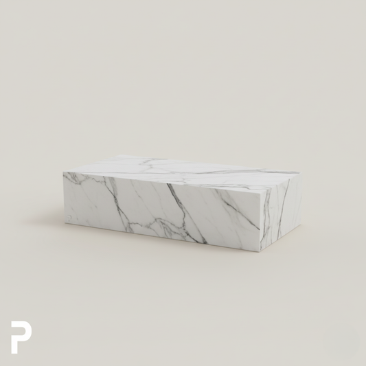 DALI Laying Rect Beyaz Mermer Orta Sehpa