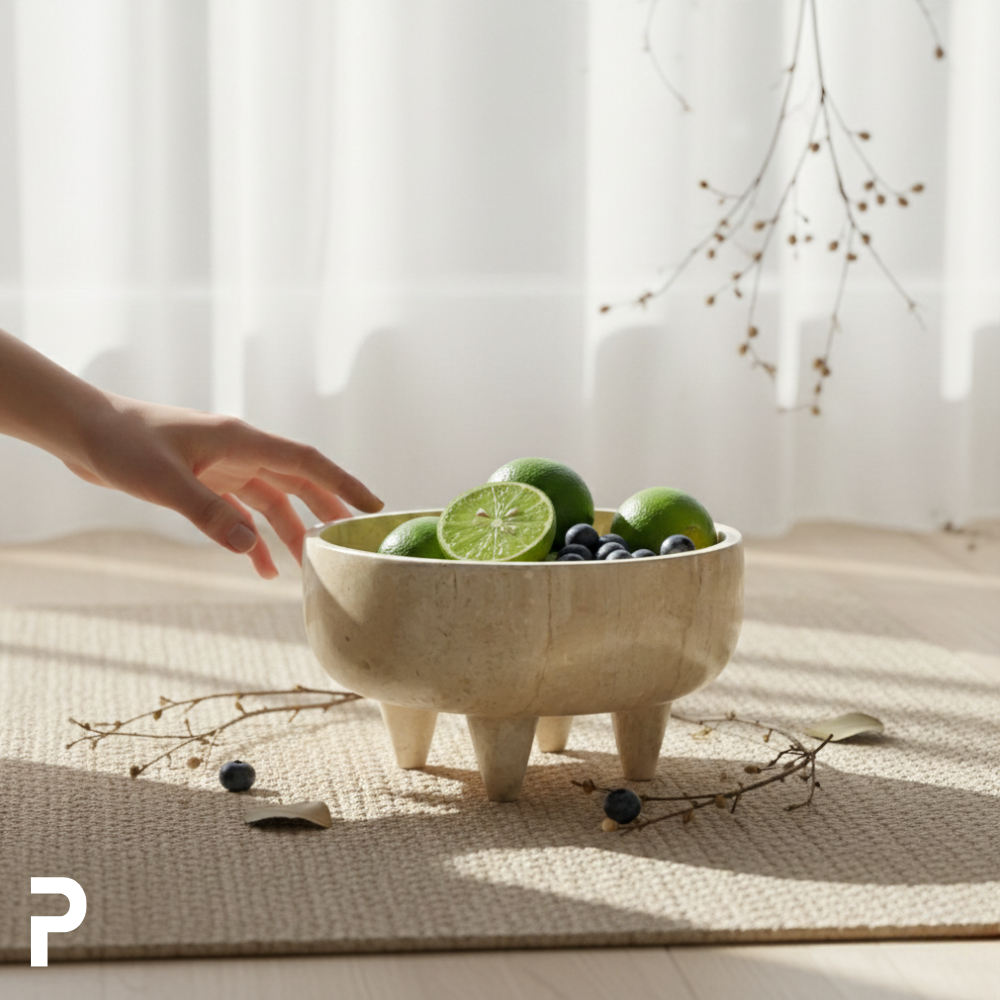 Aura Travertine Bowl