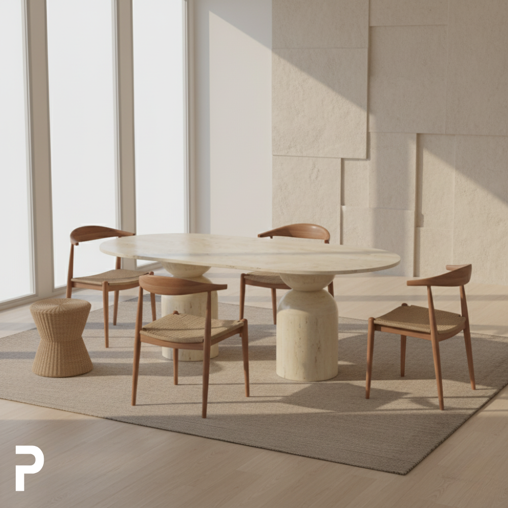 Mateo BULB Traverten Masa