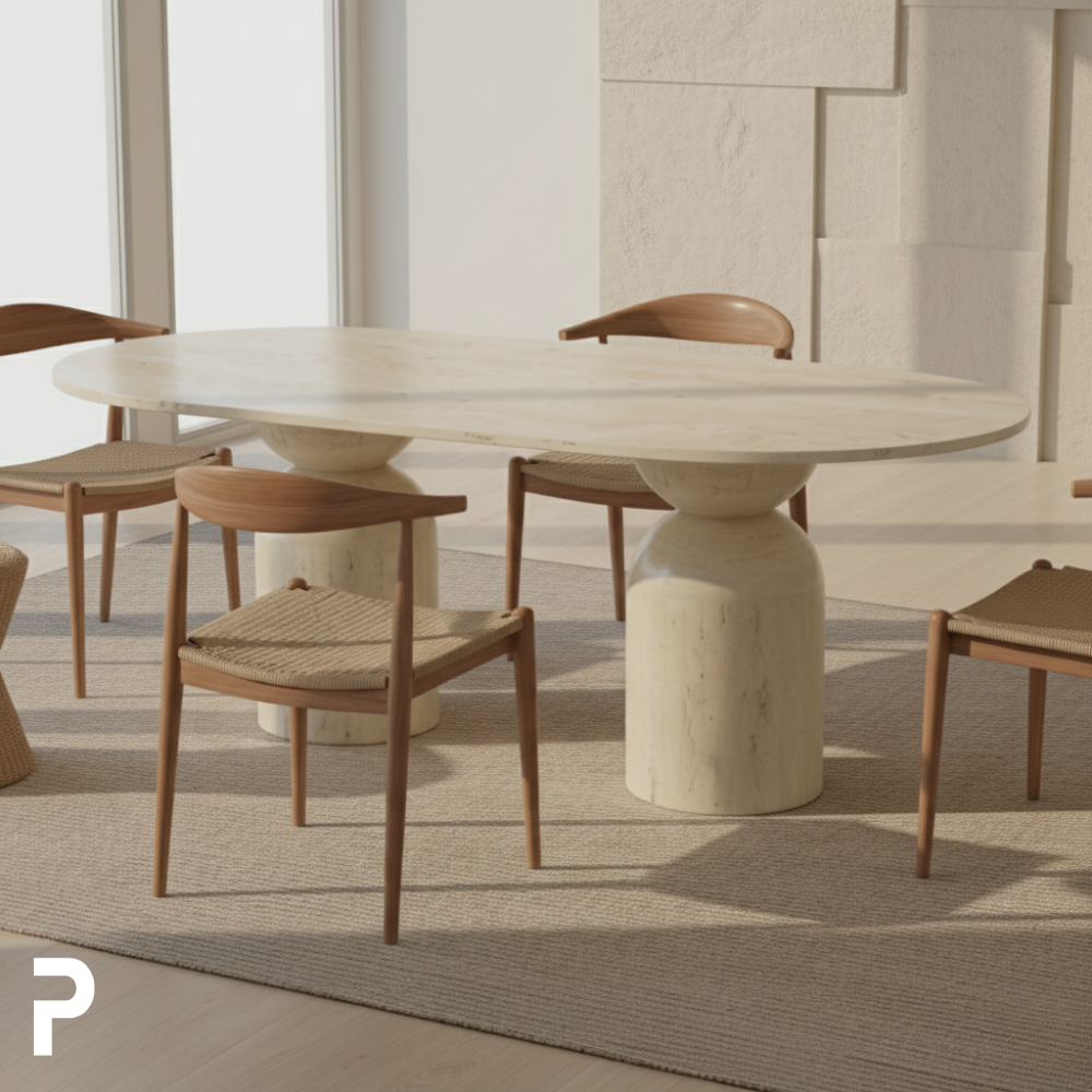 Mateo BULB Traverten Masa