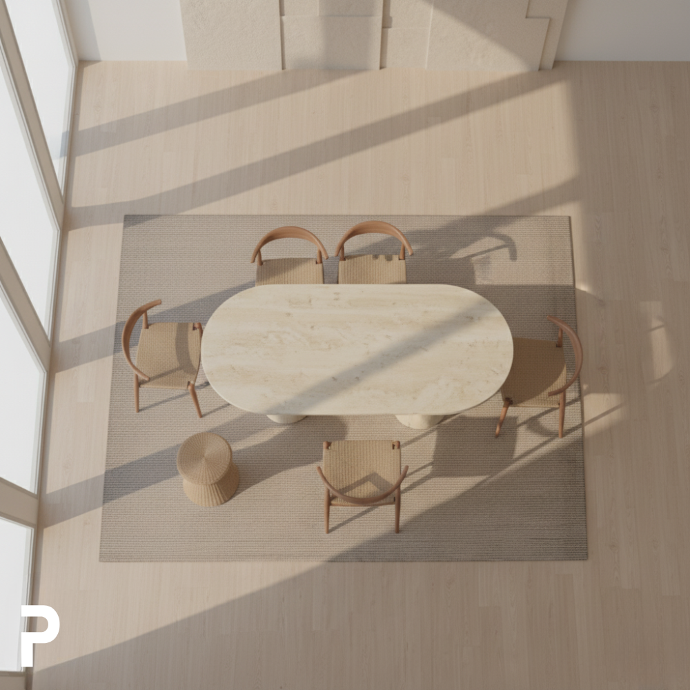 Mateo BULB Traverten Masa