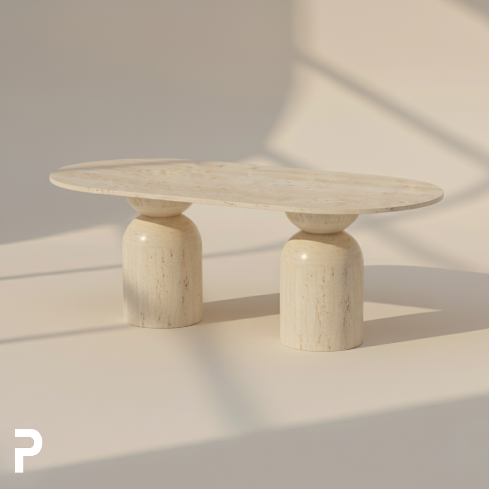 Mateo BULB Traverten Masa