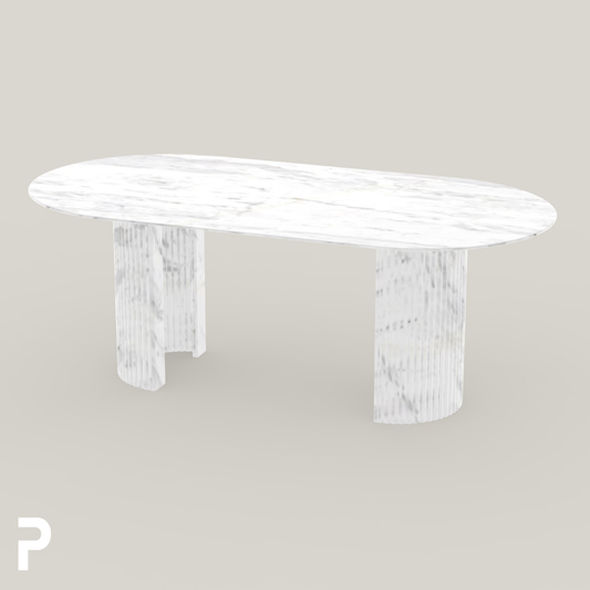 Mateo CLEG Beyaz Mermer Masa