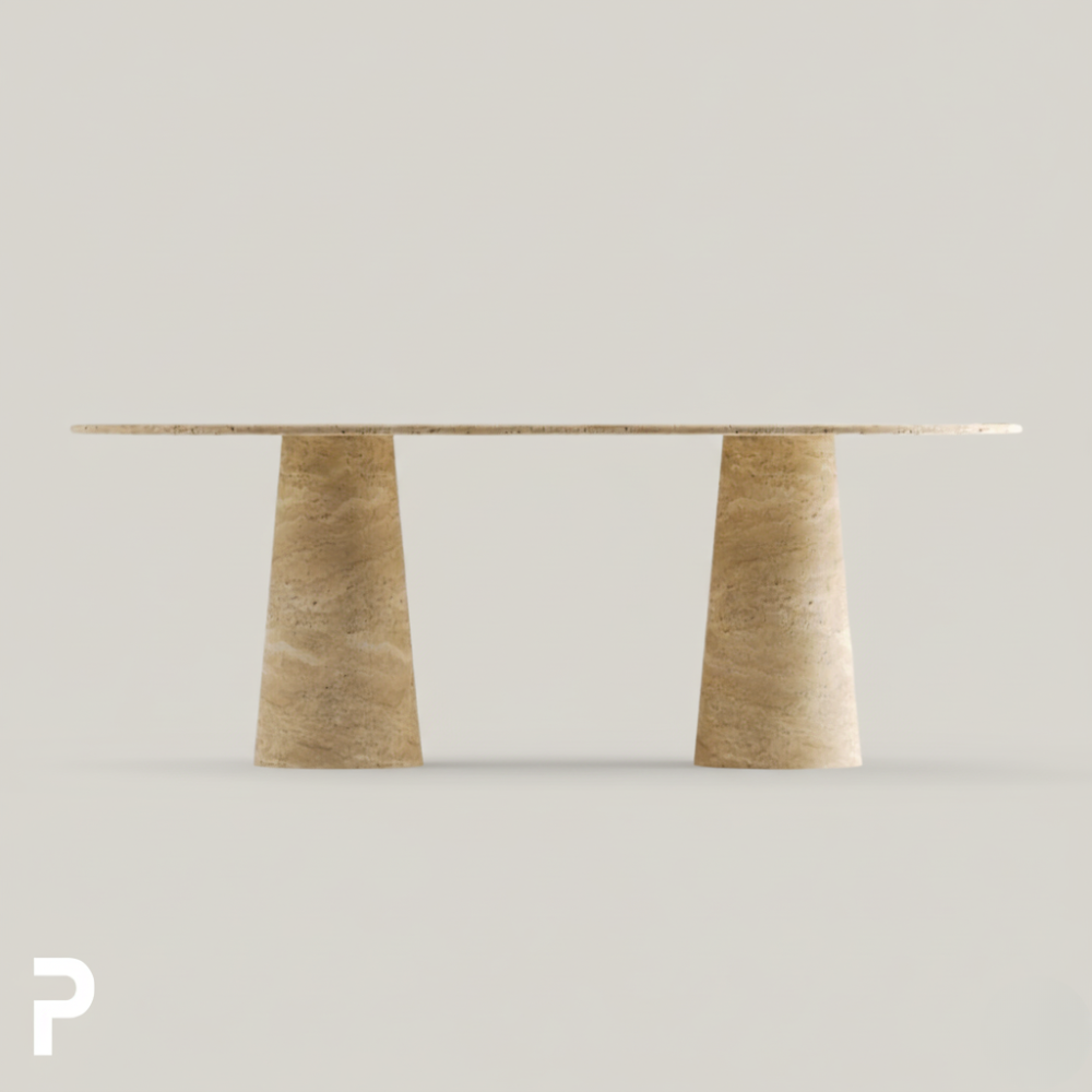 Mateo Cone Traverten Masa