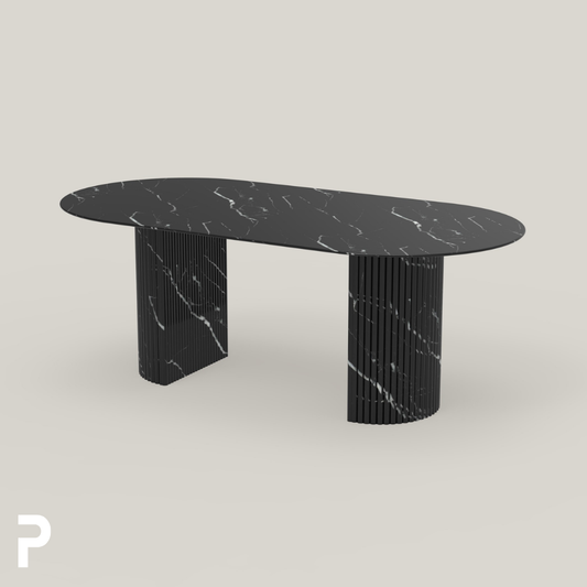 Mateo DLEG Siyah Mermer Masa