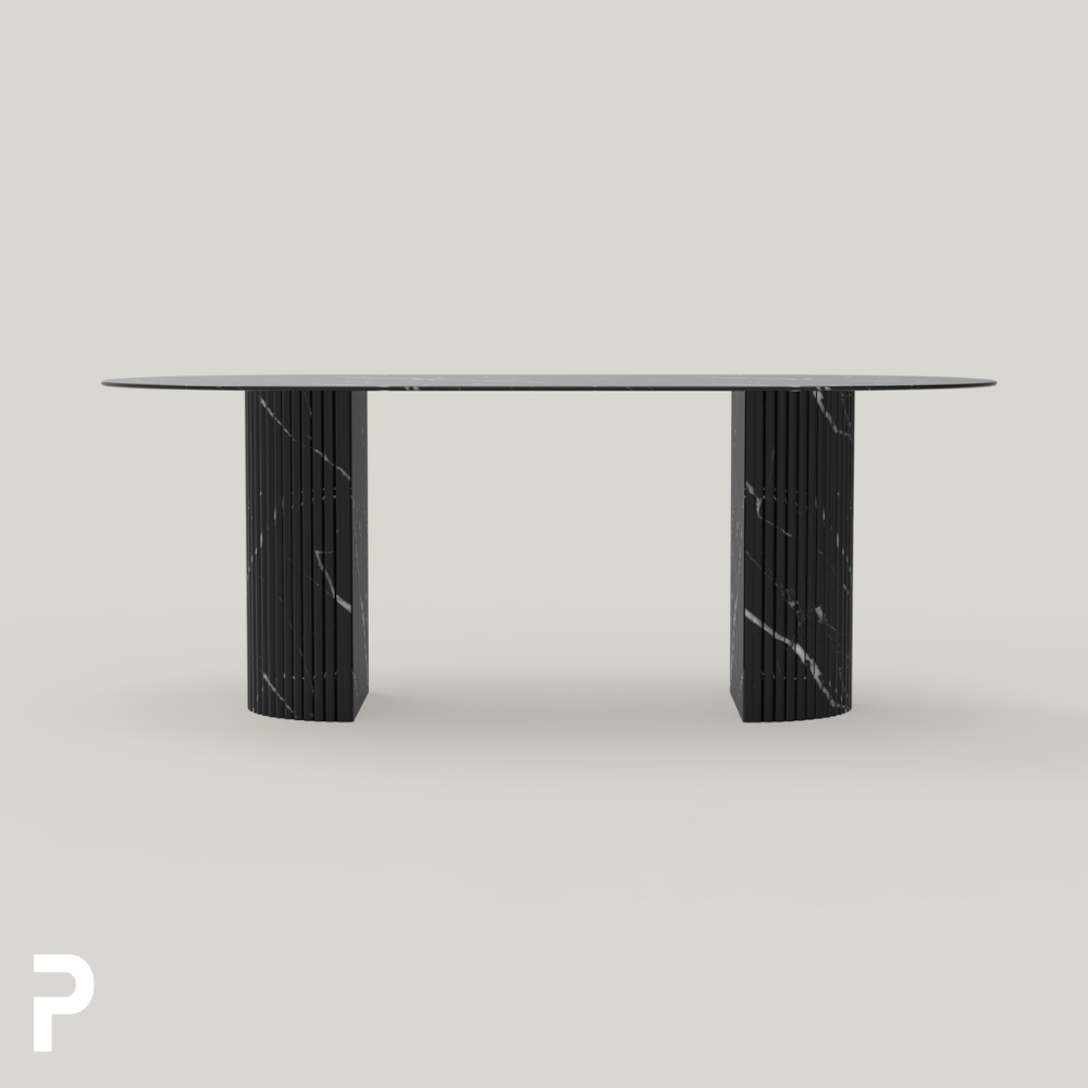 Mateo DLEG Siyah Mermer Masa