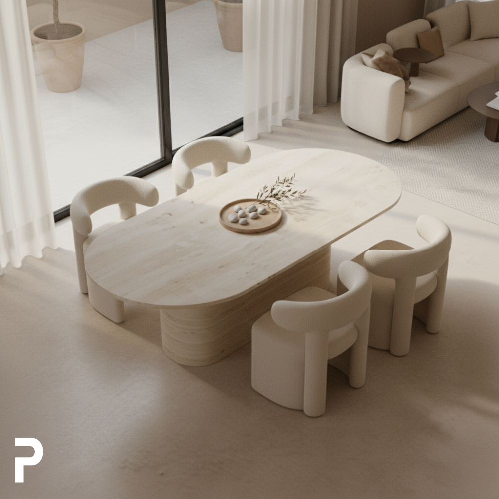 Mateo MONO Traverten Masa