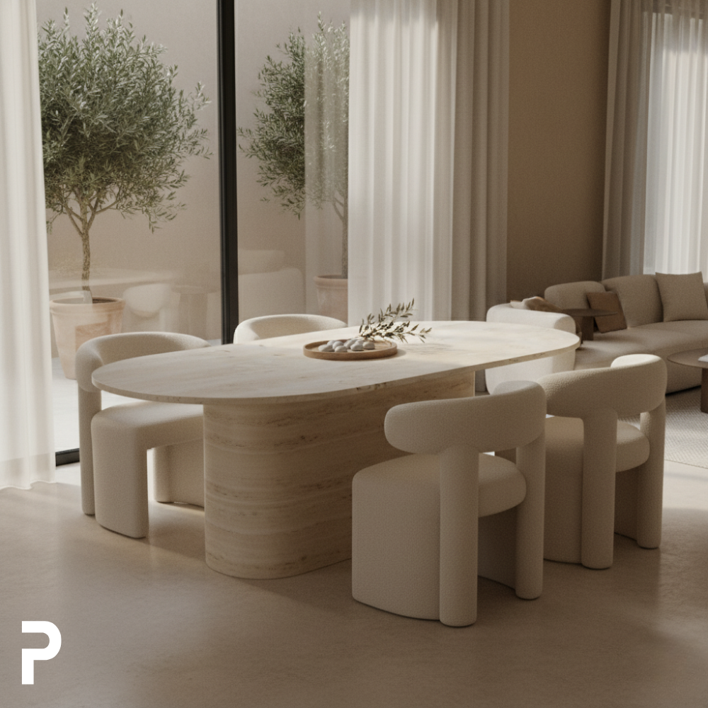 Mateo MONO Traverten Masa