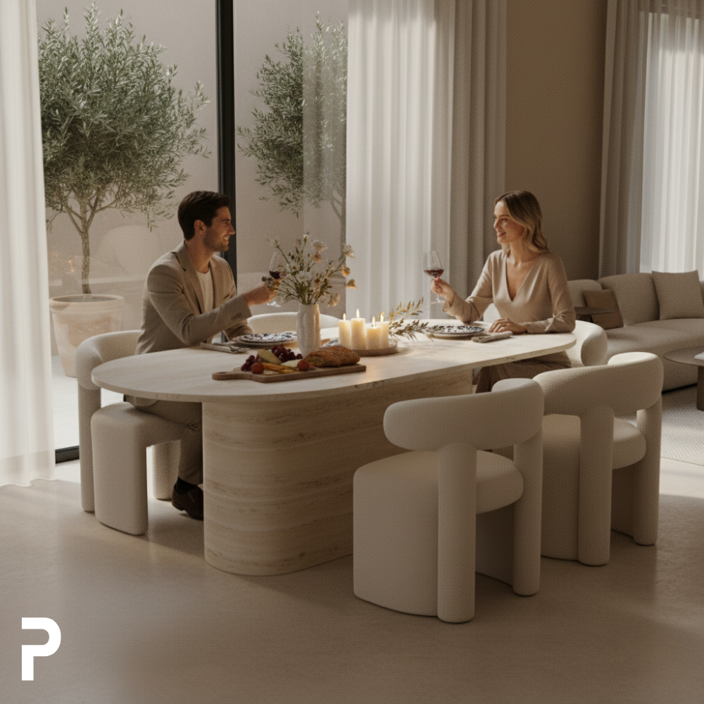 Mateo MONO Traverten Masa