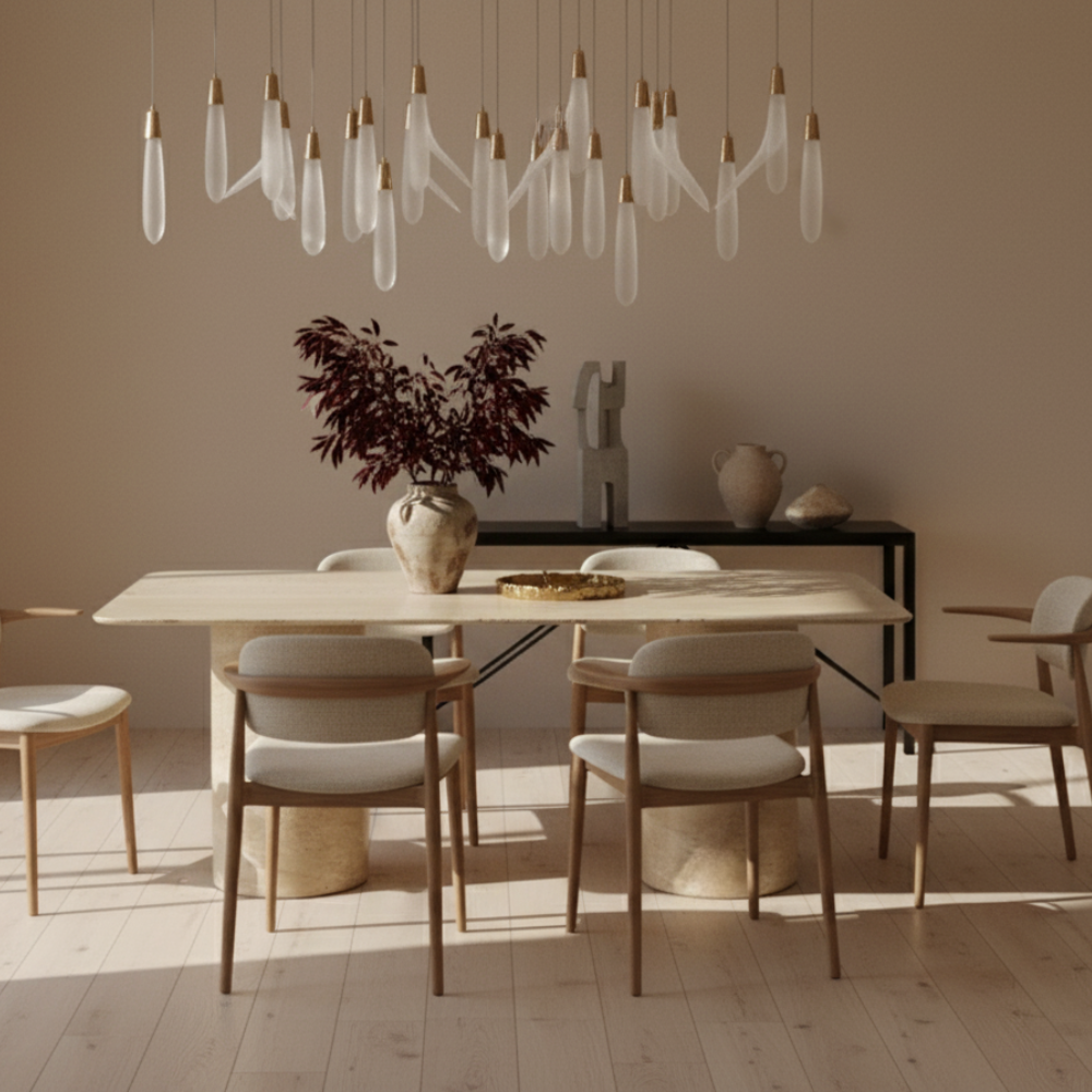 Mateo Rec CYLINDER Traverten Masa