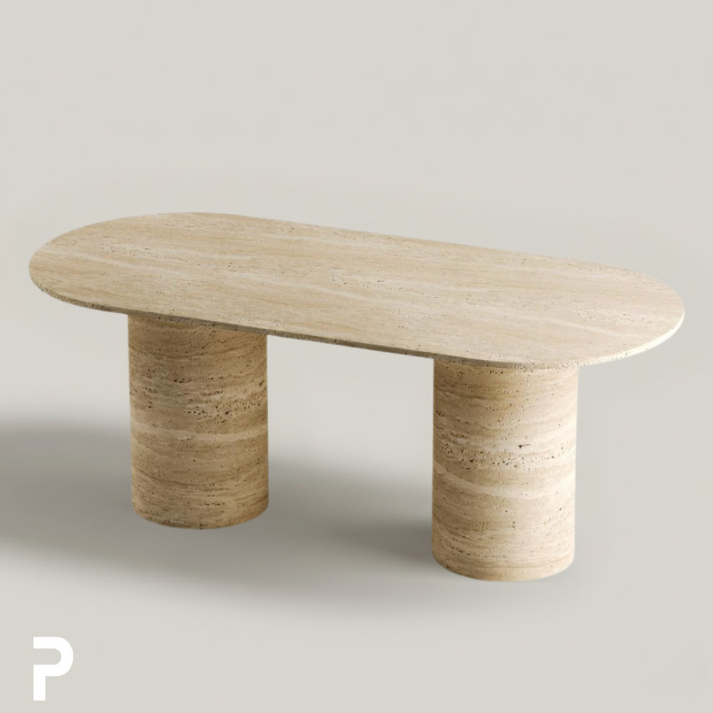 Mateo CYLINDER Traverten Masa