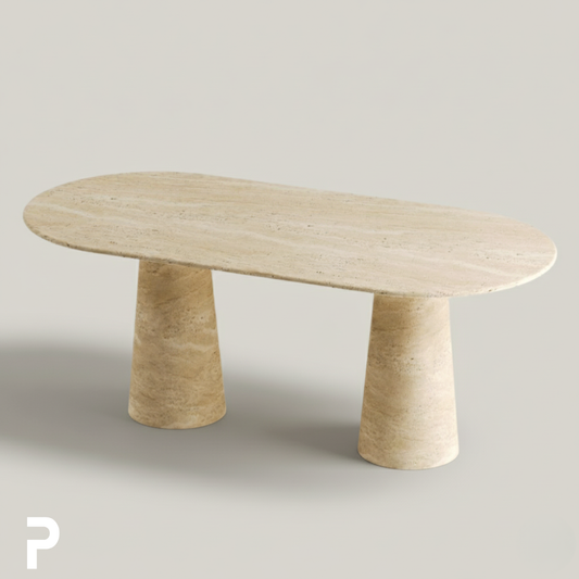 Mateo Cone Traverten Masa