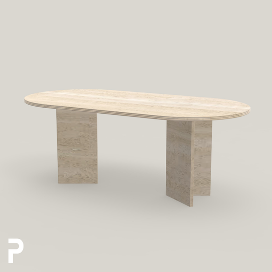 Pipo Traverten Triple Mermer Masa