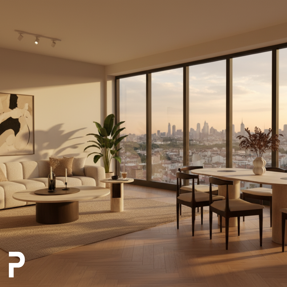 Travertino Luna Sehpa Takımı