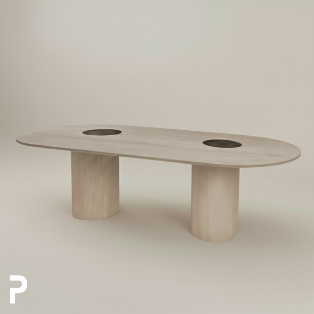 Travertino Luna Yemek Masası